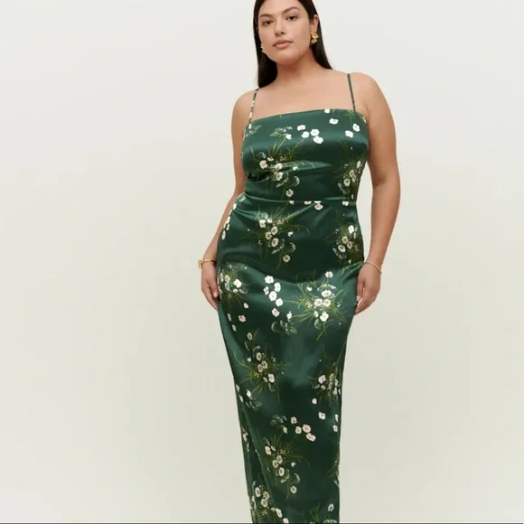 Reformation Frankie Silk Dress - Buena - Picture 1 of 10